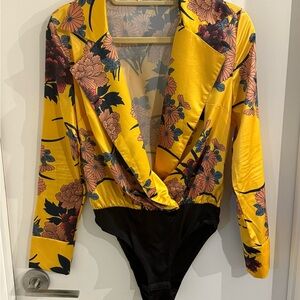Floral Yellow Bodysuit